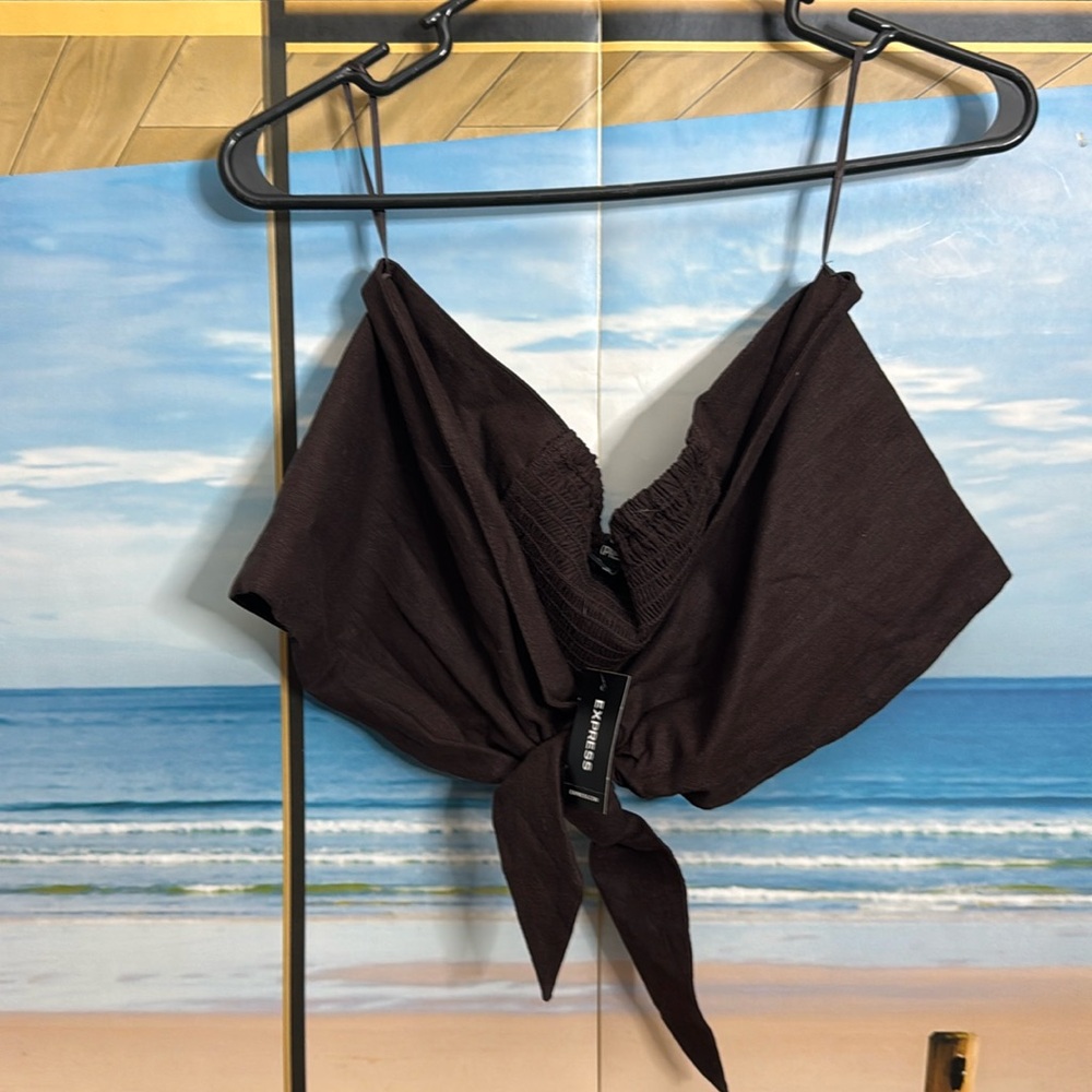 NWT Express tube top front tie